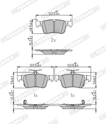 Тормозные колодки дисковые, комплект FERODO FDB5240 1439895375 ILLS H изображение 1