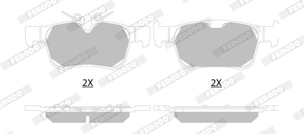 Тормозные колодки дисковые, комплект FERODO FDB5241 1439895376 V6S XY5 изображение 1