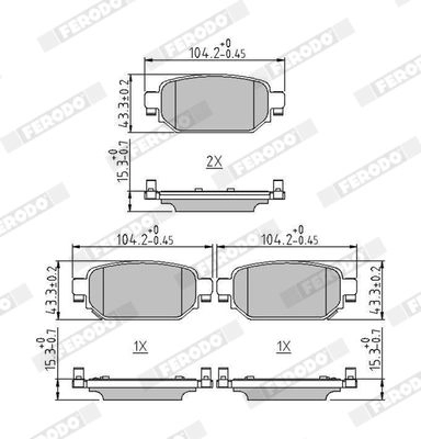 Тормозные колодки дисковые, комплект FERODO 1439895382 Z N93UQ FDB5247 изображение 0