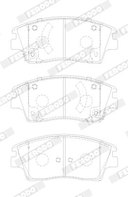 Тормозные колодки дисковые, комплект FERODO FDB5274 C5 5CE3F 1439895388 изображение 1