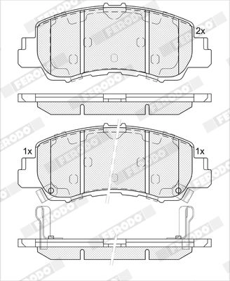 Тормозные колодки дисковые, комплект FERODO VLWG DY7 FDB5386 1439895435 изображение 1