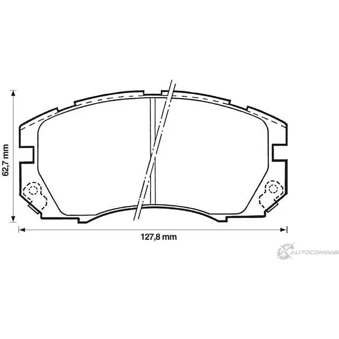 Тормозные колодки, дисковые, комплект Jurid 572377J 572377 2 1482 571302