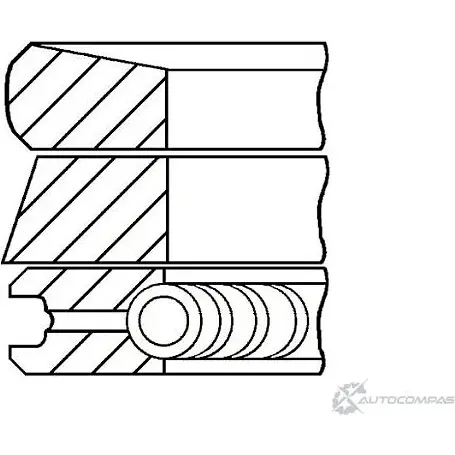 Комплект поршневых колец GOETZE 08-373811-00 2783112 D R3F8 изображение 0