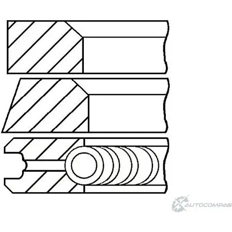 Комплект поршневых колец GOETZE DJ T120Q 08-743120-00 2783641 изображение 0