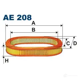 Воздушный фильтр FILTRON 2101223 5904608002082 ae208 0AZP B