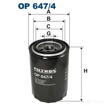 Масляный фильтр FILTRON 2103273 5904608056474 O8OPZL 8 op6474 изображение 0
