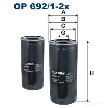 Масляный фильтр FILTRON op69212x RMS3T SP 5904608026927 2103285
