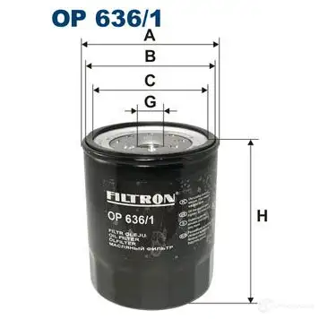 Масляный фильтр FILTRON KR GEUQ 5904608016362 2103252 op6361 изображение 0