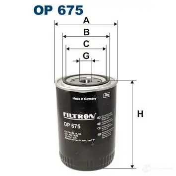 Масляный фильтр FILTRON Q 48G70 5904608006752 2103283 op675 изображение 0