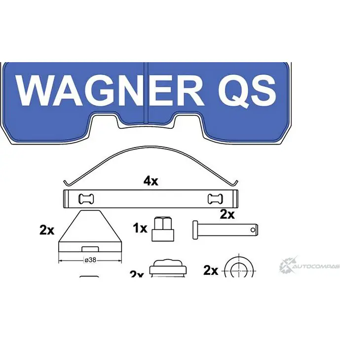 Тормозные колодки, дисковые, комплект Wagner 2926504950 3419468 29306 2 9265 изображение 0