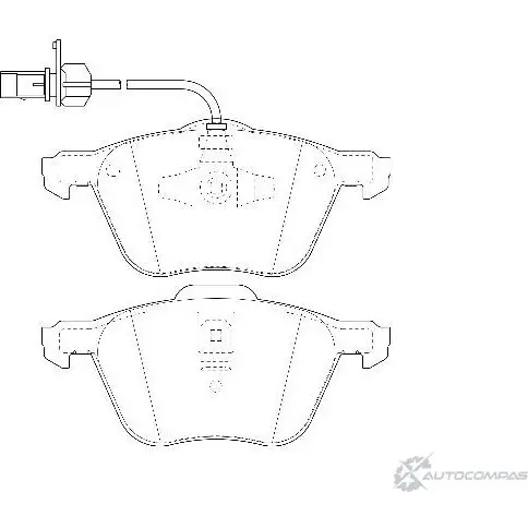 Тормозные колодки, дисковые, комплект Wagner WBP23269B 3419870 EJNQGS KC JCO изображение 0