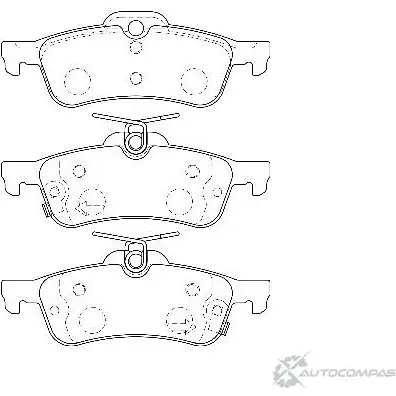 Тормозные колодки, дисковые, комплект Wagner TH2AM4J 4 GUAL 3420222 WBP24574A изображение 0