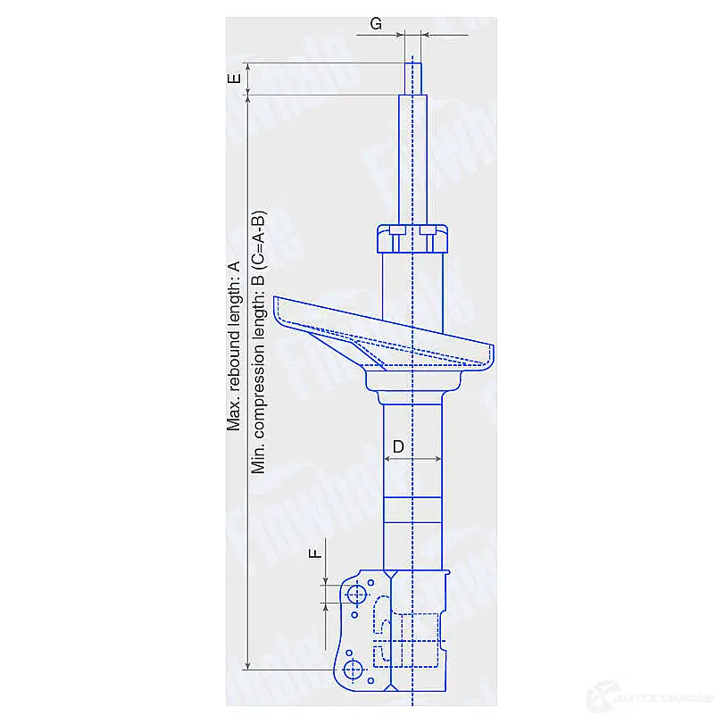 Амортизатор FINWHALE 4041715230340 13034GL 3EBV SRE 1423659930 изображение 1