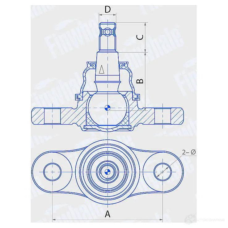 Шаровая опора FINWHALE ET DBO8 1439960417 BJ507 изображение 1