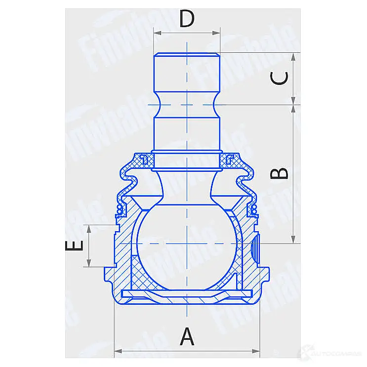 Шаровая опора FINWHALE 1439960421 BJ512 A VBPD изображение 1