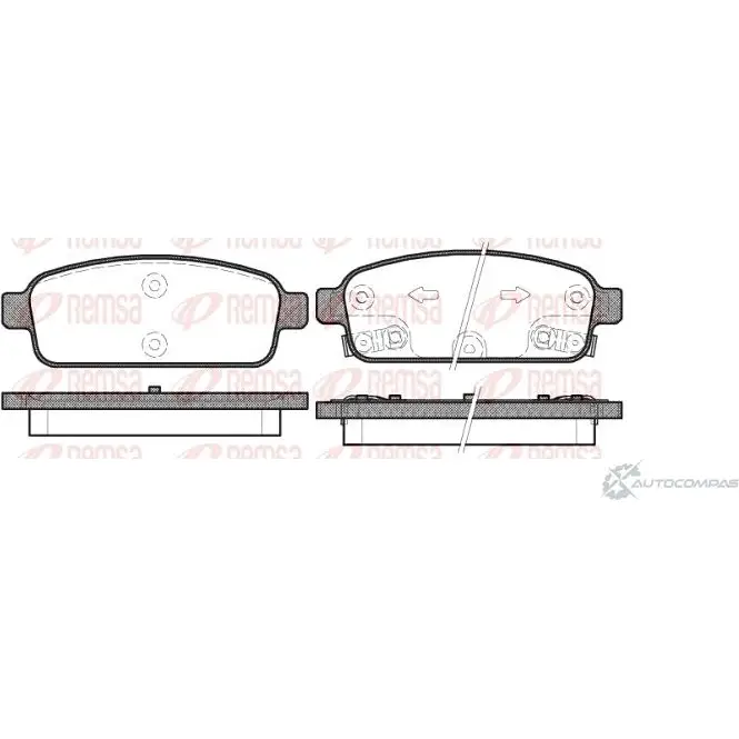 Тормозные колодки дисковые, комплект REMSA PCA143212 D1 468-8668 1465204 1432.12