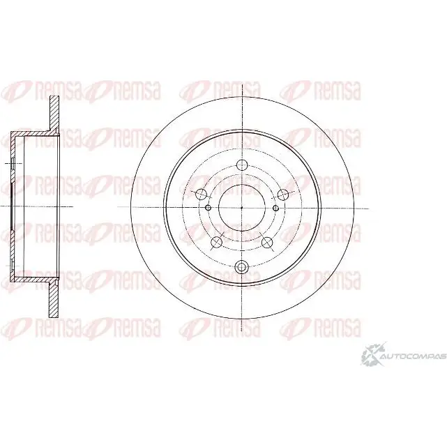 Тормозной диск REMSA 1467113 TZMUNJN DCA615 9200 61592.00 изображение 0