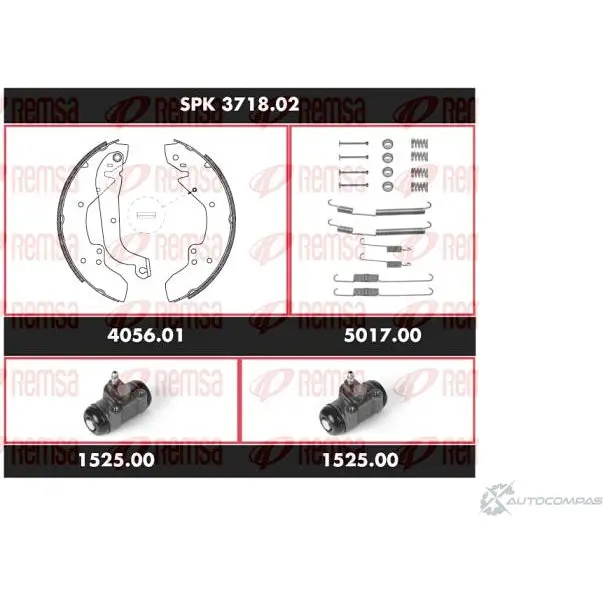 Тормозные колодки и цилиндры REMSA SPK 3718.02 1469487 SCA 371802 Z5KA9 изображение 0