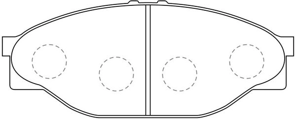 Тормозные колодки дисковые, комплект FIT W U6RPN 4335202 FP1045