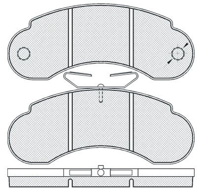 Тормозные колодки дисковые, комплект FIT FP1233 3 UVRF 4335338 изображение 0