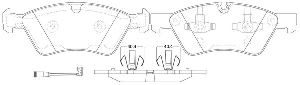 Тормозные колодки дисковые, комплект FIT 4335349 FP1244E 3 8KPU