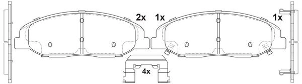 Тормозные колодки дисковые, комплект FIT FP1332 3 3I3E 1275760133 изображение 0