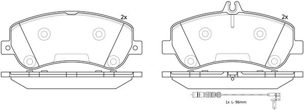 Тормозные колодки дисковые, комплект FIT FP1406E 1275761191 14NU G8 изображение 0