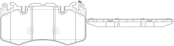 Тормозные колодки дисковые, комплект FIT S7MMY O FP1426 4335462 изображение 0