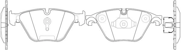Тормозные колодки дисковые, комплект FIT FP1505 S5W 46 4335491 изображение 0