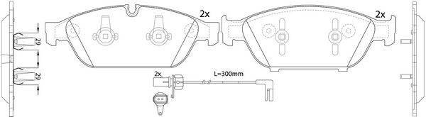 Тормозные колодки дисковые, комплект FIT 4335506 FP1549E E1 6CZ изображение 0