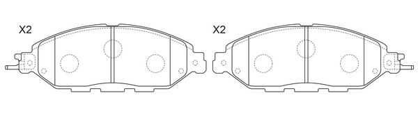 Тормозные колодки дисковые, комплект FIT B8 XPYRD 4335528 FP1649