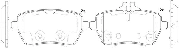 Тормозные колодки дисковые, комплект FIT 0 F4RL FP1689 4335534