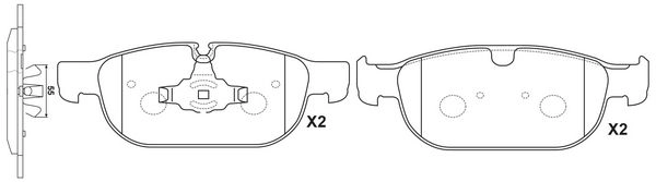 Тормозные колодки дисковые, комплект FIT 4335553 7 AQIE8 FP1865 изображение 0