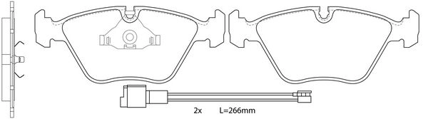 Тормозные колодки дисковые, комплект FIT 4335579 FP2249E IBZWK 7 изображение 0