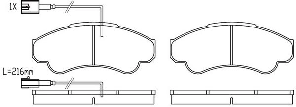 Тормозные колодки дисковые, комплект FIT FP2323E D2IWF Q 4335602 изображение 0