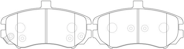 Тормозные колодки дисковые, комплект FIT 1198345520 FP2437 XV84 1V изображение 0