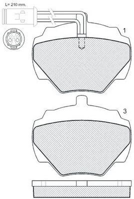 Тормозные колодки дисковые, комплект FIT FP7363E 4335729 9CM ZKHF изображение 0
