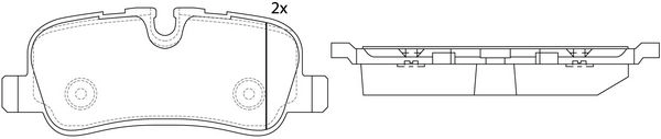 Тормозные колодки дисковые, комплект FIT 4 A6A2 4335733 FP7406 изображение 0