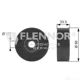 Обводной ролик приводного ремня FLENNOR 3K2RR FS 1967912 fs99250 4030434160977 изображение 1