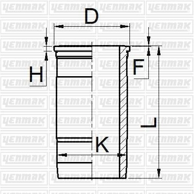 Гильза цилиндра YENMAK 51-05214-000 1424854334 RE XJJ6C