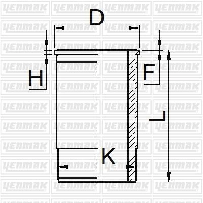 Гильза цилиндра YENMAK UHXI K 51-05508-000 1424854443