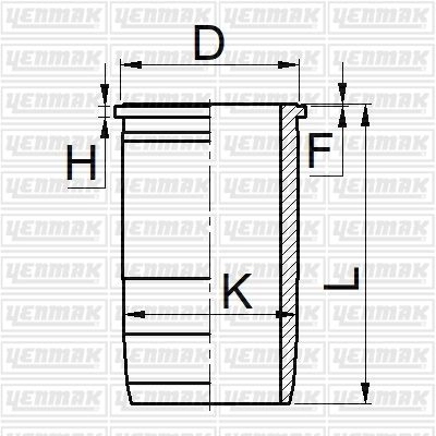 Гильза цилиндра YENMAK 19JAF K 51-05684-000 1424854505