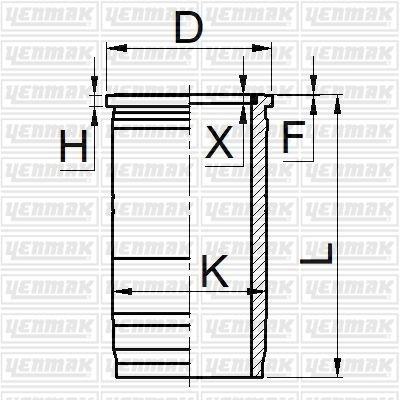 Гильза цилиндра YENMAK 51-05743-000 1424854528 IAM 5MX изображение 0