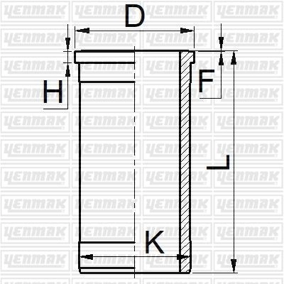 Гильза цилиндра YENMAK 51-06052-000 1424877880 MEBO A изображение 0