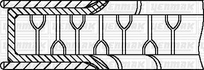 Комплект поршневых колец YENMAK 1424341052 HGV3OF M 91-09107-025 изображение 2