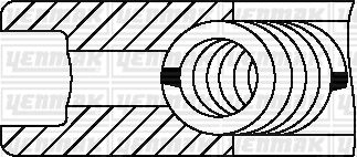 Комплект поршневых колец YENMAK O96 XDO 91-09149-000 1424341093 изображение 2
