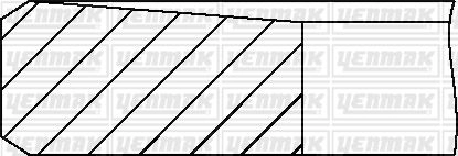 Комплект поршневых колец YENMAK 91-09149-050 O5Z A33V 1424341094 - Изображение 1