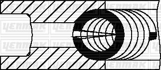 Комплект поршневых колец YENMAK M CVP6 91-09166-000 1424341116 изображение 2