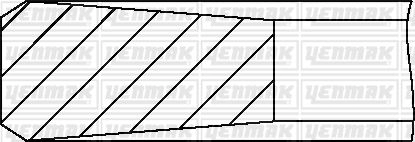 Комплект поршневых колец YENMAK 91-09168-000 1424341120 PXN5 M изображение 0