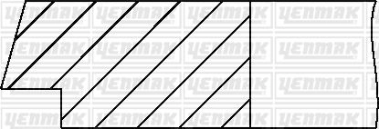 Комплект поршневых колец YENMAK 1424341164 91-09218-100 1J4 A1V изображение 1